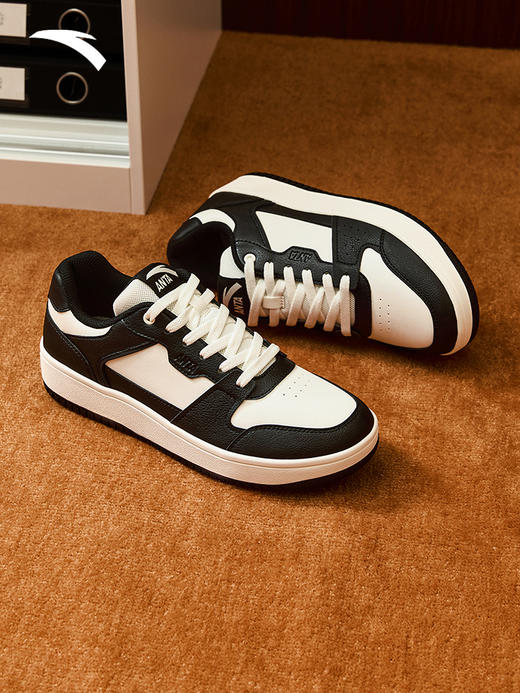 安踏男款板鞋春季新款透气时尚百搭运动休闲小白鞋112448010 商品图5