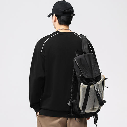 【新款DQ】大依优型大码男装330G重磅印花圆领卫衣男宽松百搭休闲上衣男士胖子潮流 商品图5