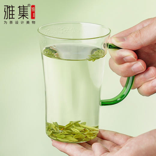 雅集玻璃杯情深杯350ml套装（琥珀把/石绿把-2个装） 商品图9