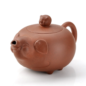 艺福堂茶具紫砂壶福猪壶