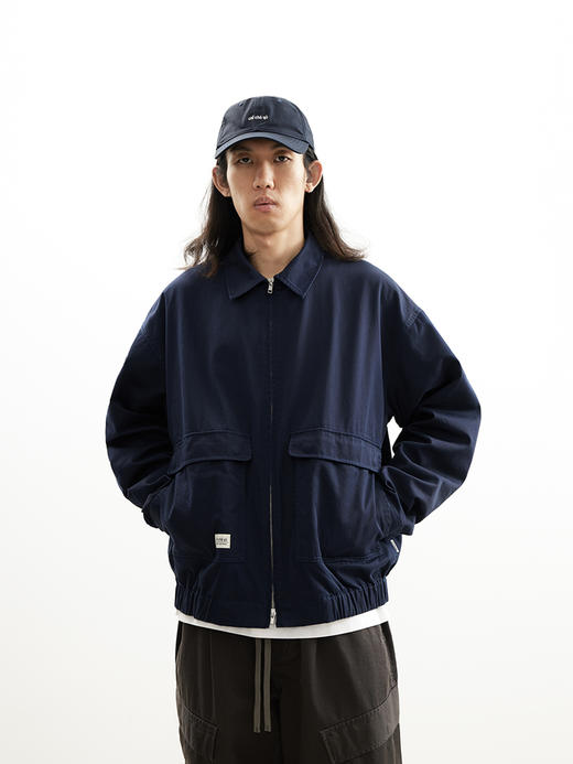 吃茶去chichaqu25全棉洗水翻领夹克宽松复古休闲街头工装 商品图11