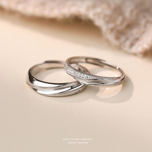 【无尽爱】S925银莫比乌斯情侣戒指【YXS-YK0139】 商品图0