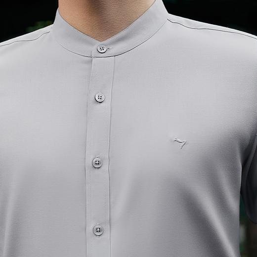 【中华立领】柒牌长袖衬衫男2025春季新款含莫代尔中国风休闲衬衣128A70480 商品图2
