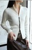 藏肉显瘦 | 坑条纹极简设计羊绒美丽诺羊毛混纺双开拉链开衫 商品缩略图0
