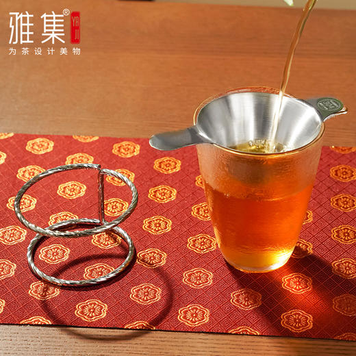 雅集组合锤纹冰点公道杯180ml套装（带双耳茶隔） 商品图5