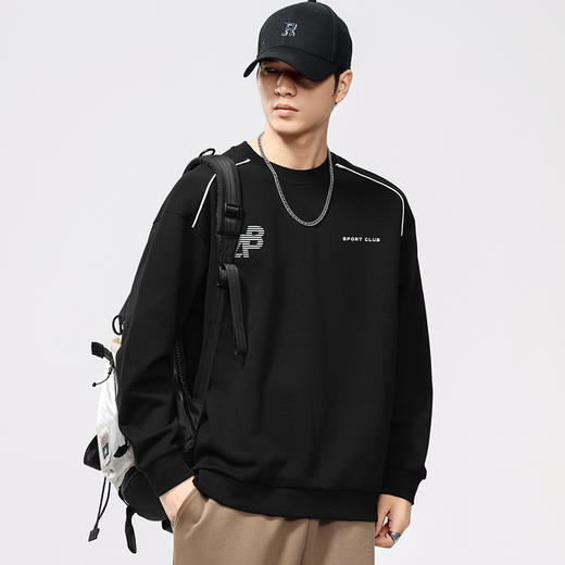 【新款DQ】大依优型大码男装330G重磅印花圆领卫衣男宽松百搭休闲上衣男士胖子潮流 商品图9