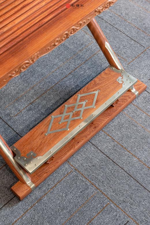 红桥红  家具严选  缅甸花梨(大果紫檀）  【木面 王款 麒麟纹交椅】 商品图8