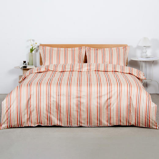 80S长绒棉贡缎印花四件套（橙心如意） 商品图0