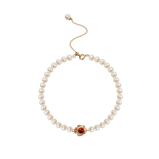 pearl moments珍刻   年年有鱼（南红小鱼） 小鱼儿4号baby珍珠手链 商品图0