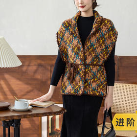 苏苏姐家乐薇青果领马甲手工DIY钩针衣服外套上衣毛线材料包