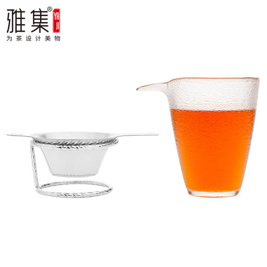 雅集组合锤纹冰点公道杯180ml套装（带双耳茶隔） 商品图8