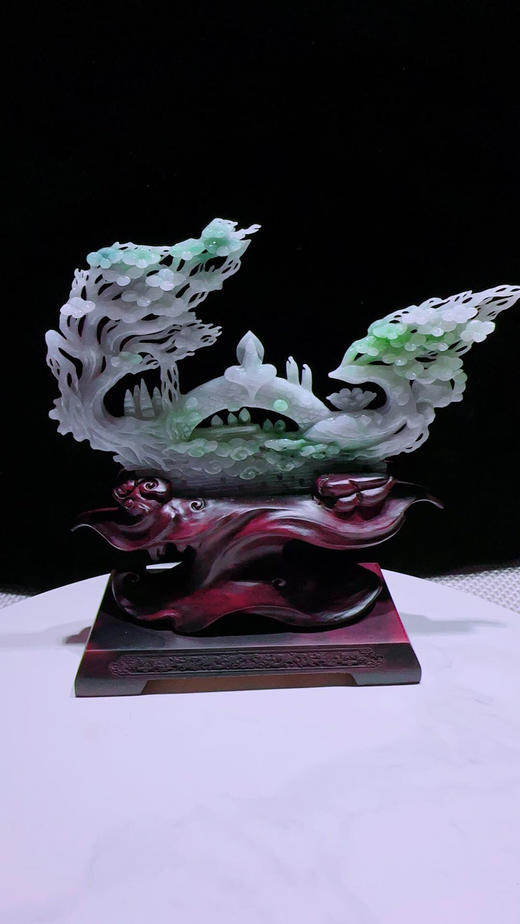 620800翡翠摆件【鹿鸣蝉音】 商品图3