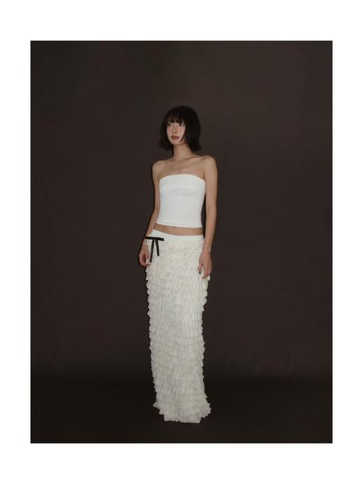 叠穿抹胸 乳白/正红 商品图0