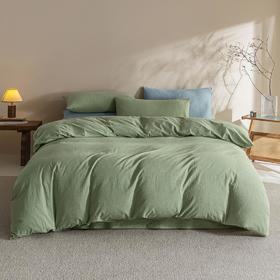 愉悦之家全棉日式简约水洗棉四件套 A-4266