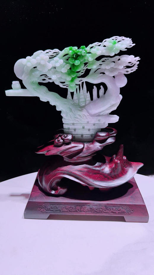 620801翡翠摆件【鹿鸣蝉音】 商品图5