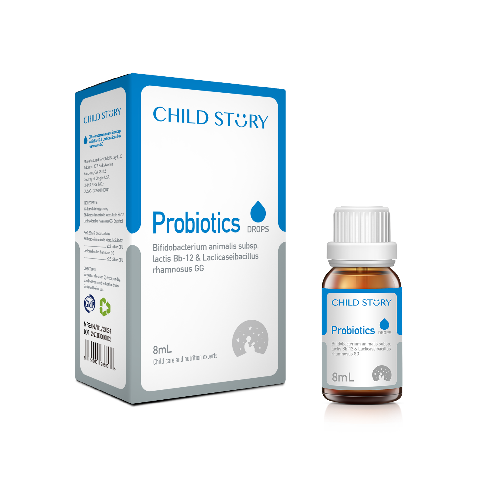 童年故事Bb-12益生菌滴液宝宝儿童动物双岐杆菌