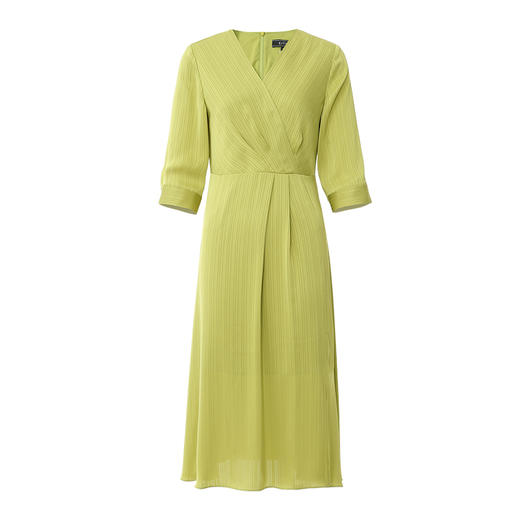 EITIE爱特爱春季新款通勤纯色气质V领连衣裙7707421 商品图5