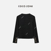 COCO ZONE气质小香风黑色领包边金色排扣外套 23C19235 商品缩略图1