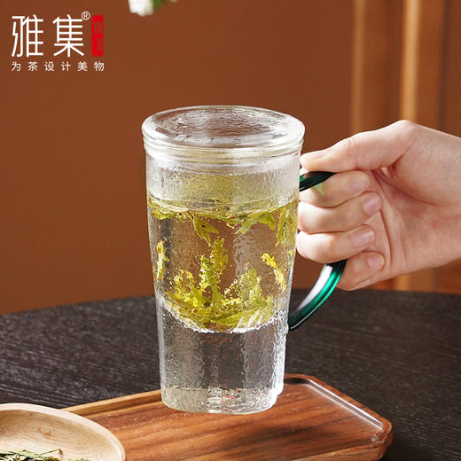 雅集玻璃杯颜觉杯500ml（苏窗/石绿把） 商品图9