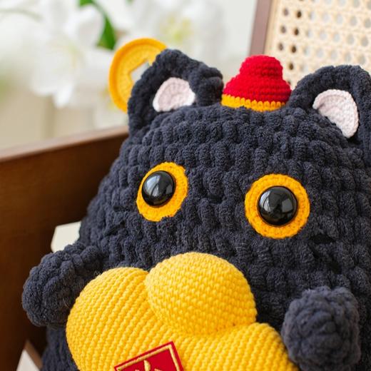 苏苏姐家招财猫抱枕手工diy编织钩针抱枕毛线团自制材料包 商品图2