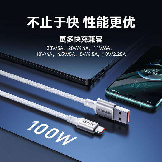 Anker安克 100W数据线适配华为荣耀16/15充电线iphone16车载快充超级线 A8051 商品图2