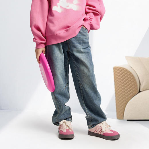 男女童全腰牛仔单裤春季新款安奈儿童装EM516010 商品图2