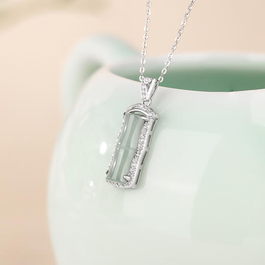 【颈间温婉 气质出众 清新别致】金六福吉祥  翡翠吊坠系列 商品图9