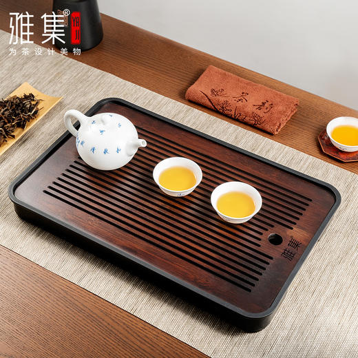 雅集PP干泡茶盘24*36cm(长方-黑色) 商品图6