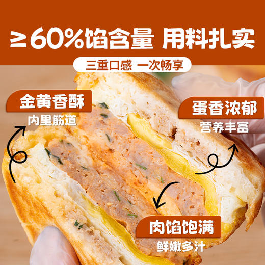 【头厨鲜肉鸡蛋汉堡】肉饼馅饼空气炸锅半成品学生早餐速食特色小吃 商品图1