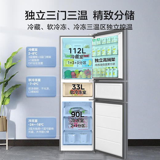 美的（Midea）235升小型冰箱_BCD-235WTPM(E) 商品图3