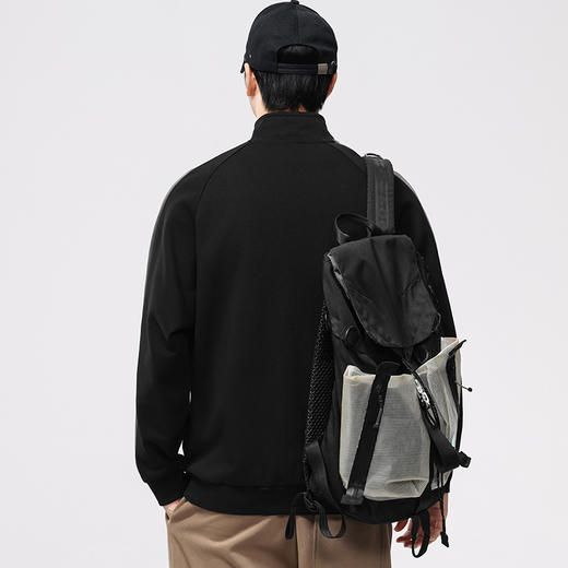 【新款DQ】大依优型大码男装330Gg立领开衫卫衣男宽松百搭撞色拉链外套潮流加肥加大上衣男士 商品图5