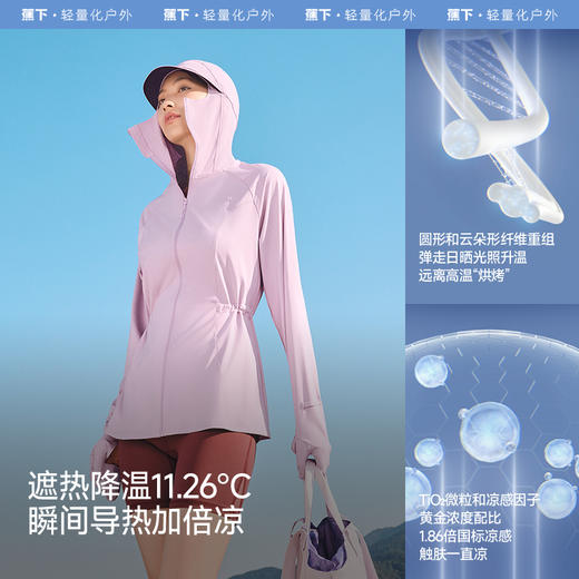 【蕉下精选】蕉下可调节松紧收腰全防护防晒衣女AL823开车骑行户外冰丝防晒服 商品图3