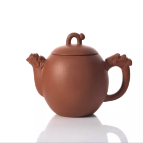 雅集茶具奇神双龙戏水紫砂套装(红泥)