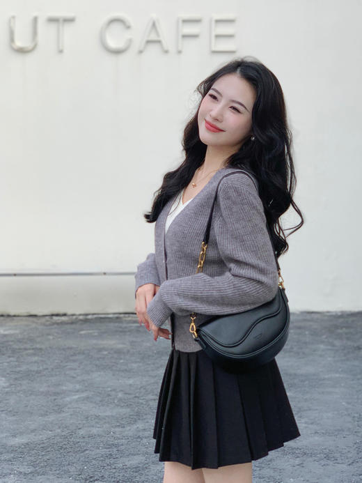 【百图lulu定制】【无龄毛呢百褶裙】高腰  短裙  内有安全裤里衬 A字裙 百褶半身裙 商品图13