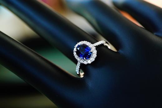 1.71ct刻面蓝宝石戒指 商品图2