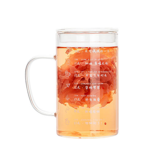 雅集玻璃杯豪饮杯850ml贴花（元气满满-时间版） 商品图0