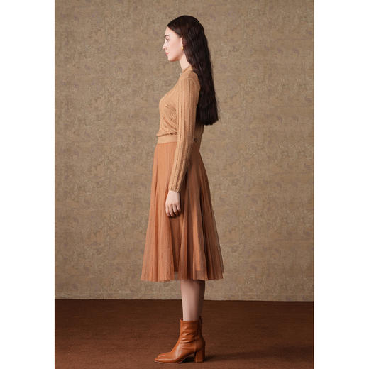 乔万尼半身裙秋冬新款气质百搭a型百褶裙ET4D906 商品图3