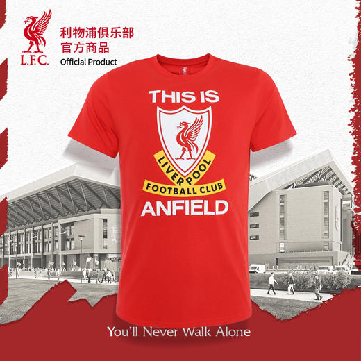 【官网同款】利物浦俱乐部 | TIA红色T恤足球迷运动短袖 商品图1