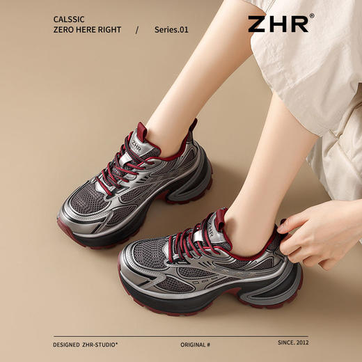 ZHR则则透气增高老爹鞋网面显瘦女鞋春季新款ins百搭休闲运动鞋女 商品图7
