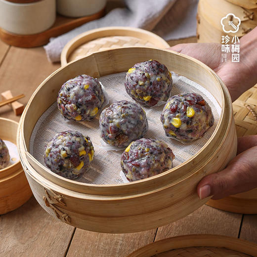 【69选3件】珍味小梅园糯米八宝原味粘豆包480g 商品图1