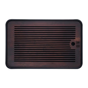 雅集PP干泡茶盘24*36cm(长方-黑色)