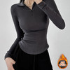 【巨显腰身❗】🔥lulu风纯欲加绒长袖打底‼️修身显瘦太绝了🥇品质🈚di！ 商品缩略图0
