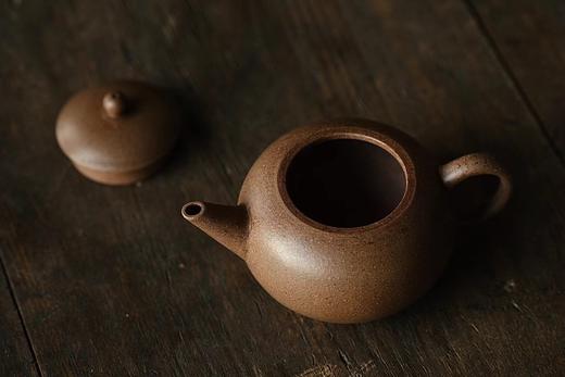 90年代桃花泥明式水平壶紫砂壶约105ml 商品图4