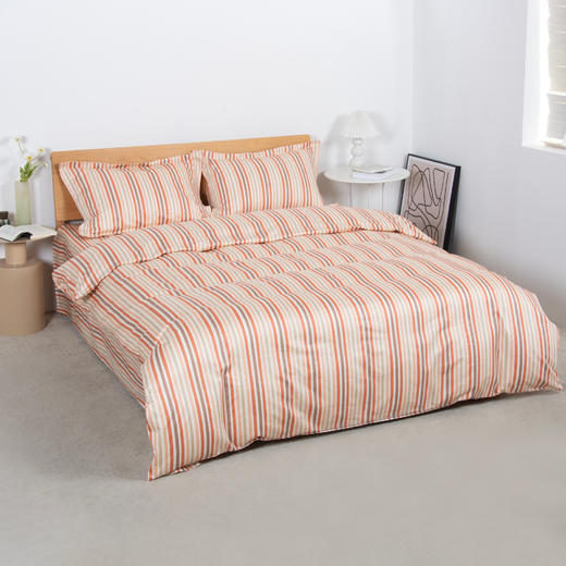 80S长绒棉贡缎印花四件套（橙心如意） 商品图2