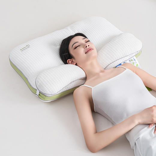 夹芯颈牵引二合一枕  羽丝棉+乳胶颗粒可调节高度柔软支撑护颈枕 商品图6