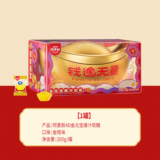 【欢聚一“糖”，五福开聚福满堂】春节年货节 甜橙水果爆浆软糖 喜糖零食糖果 年货节礼盒-QQ 商品图5