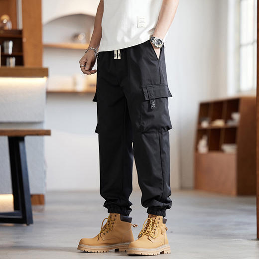 【DQ】大依优型大码男装工装休闲裤男宽松加大码简约百搭束脚长裤男士胖子潮流 商品图6