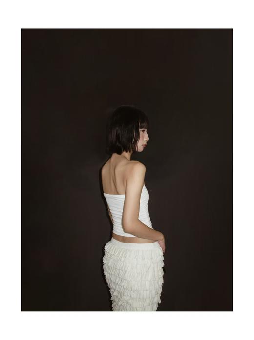 叠穿抹胸 乳白/正红 商品图1