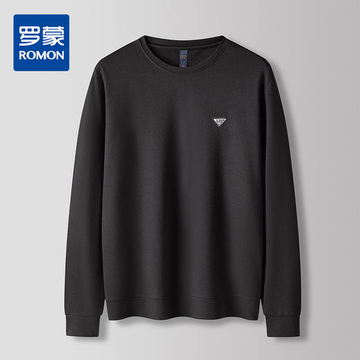 罗蒙男士长袖卫衣商务通勤百搭男士卫衣舒适休闲男长袖上衣 商品图0