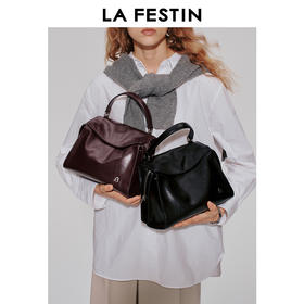 【小拉专属】拉菲斯汀折耳包新款包包头层牛皮女包斜挎包通勤大容量手提托特包